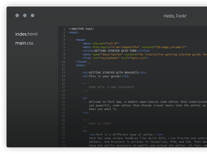 Fork Editor Screenshot